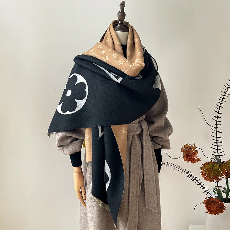 

Новый женский модный шарф, роскошные осенне-зимние теплые шали, шарфы с принтом, искусственная пашмина, Mujer Femme, платок, хиджабы Bufanda