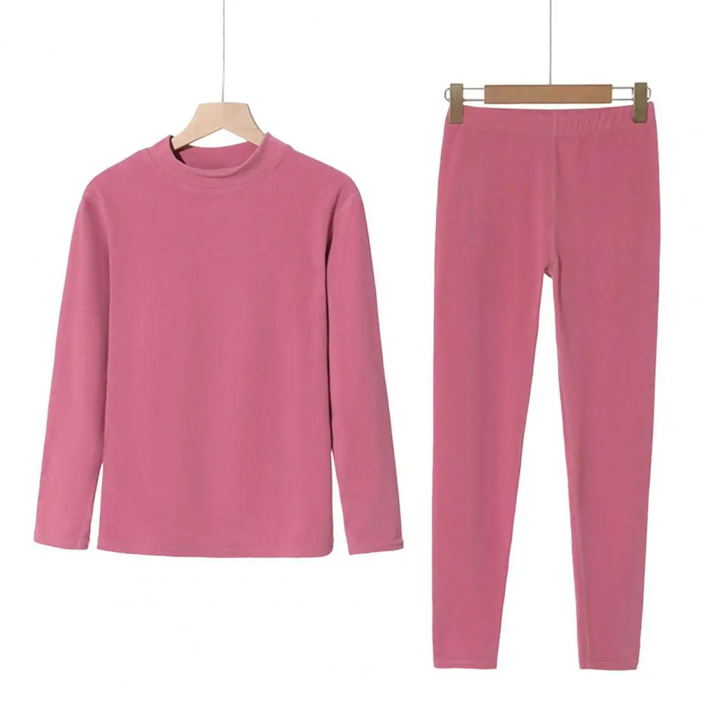 

Winter Homewear Set Winter Unisex Thermal Underwear Set Double-sided Velvet Plush Pajamas for Weather Slim Fit Homewear