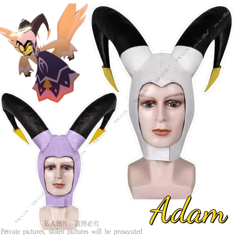 Adam Hazbin Cosplay Costume Only Headwear Purple Black White Gold First Man Angel Halloween Carnival Party Hazzbin Adam Headwear