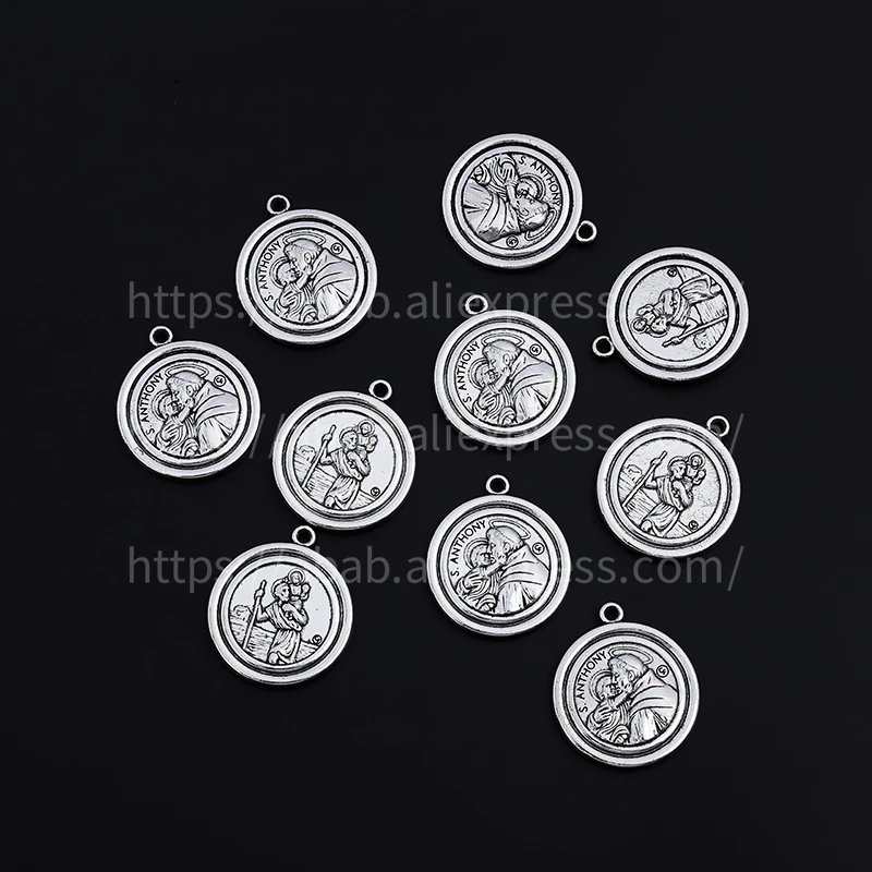 2pcs/Mary Medal, connector for the central part of the Rosary of the Virgin Mary, DIY jewelry accessories