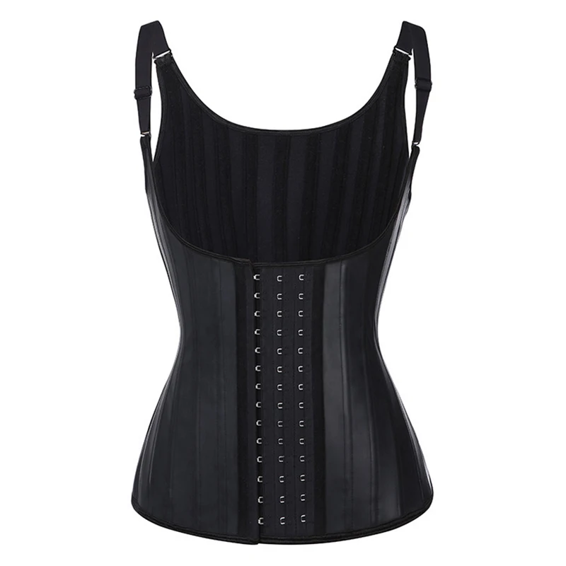 Latex Vest Waist Trainer Corset Body Shaper 25 Steel Bones Shapewear Colombian Girdles Belly Slimming Sheath Modeling Strap Faja