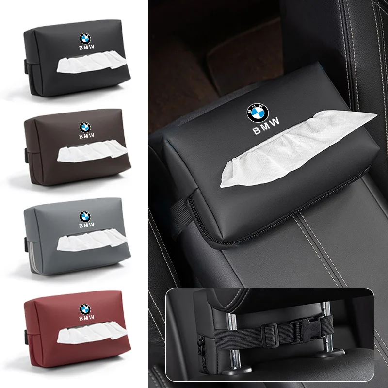 Car Tissue Box Napkin Holder Auto Home Room Paper Case Decoration Bracket For BMW X1 X3 X5 X6 X7 1 3 5 7 Series G20 G30 G11 F15