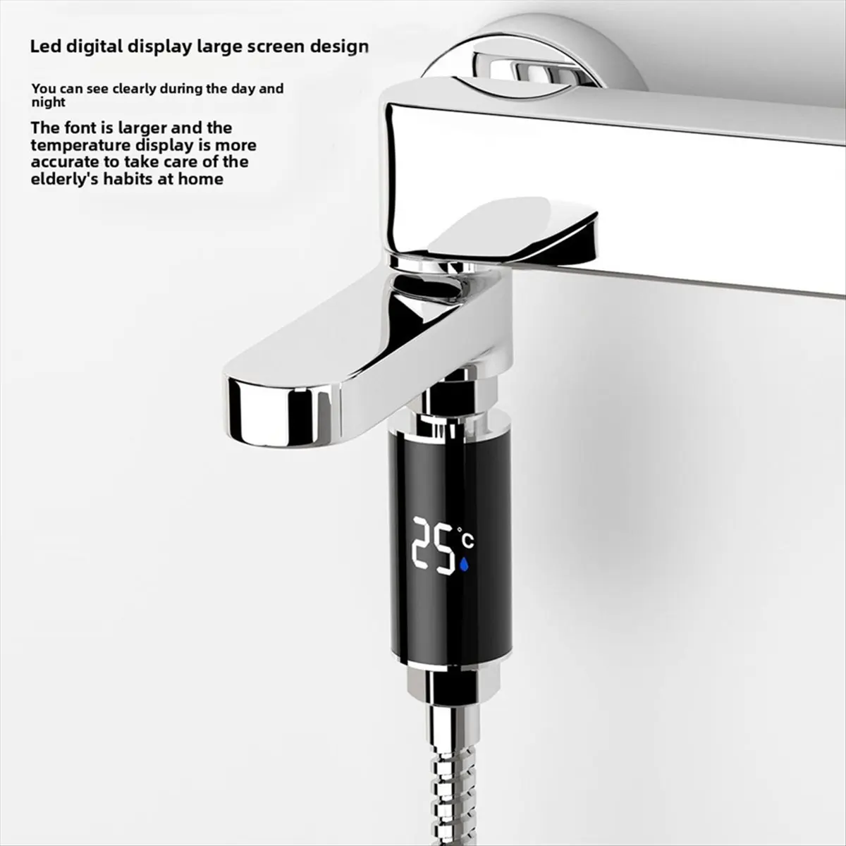 AT42 Digital Shower Temperature for Babies Waterproof Intelligent Temperature Display Faucet Water Temperature Gauge