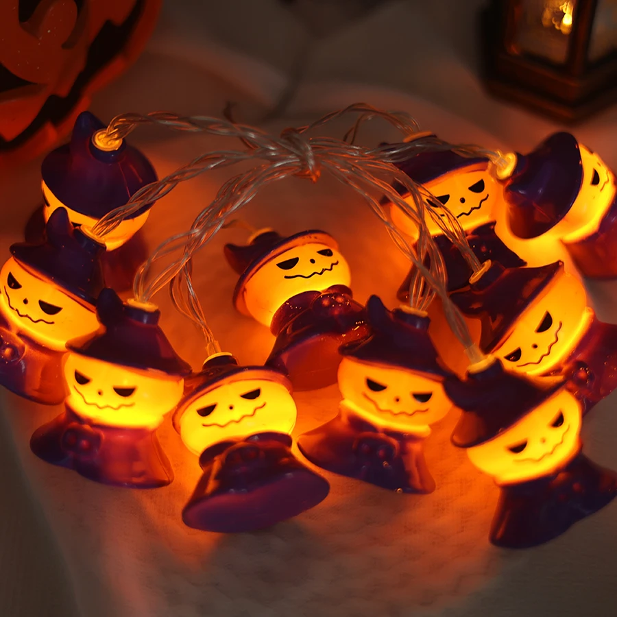 Światła LED na Halloween Dynia Duch Czarodziej Lampion Dekoracja Świąt Duchów Centrum Handlowe Bar Atmosfera