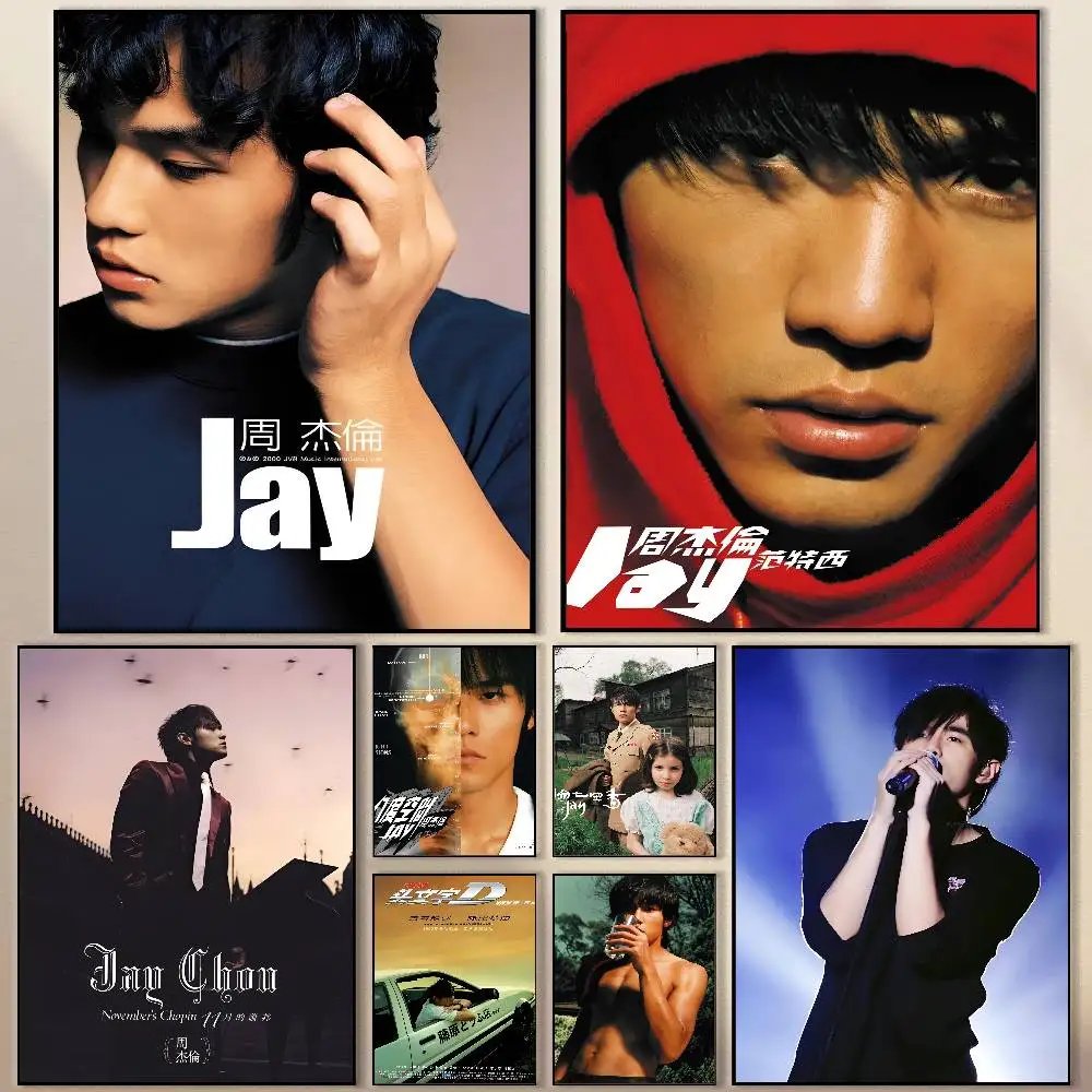 

Hot Singer J-Jay Chou Album Poster Modern Waterproof HD Wall Art Decal Self-Adhesive Aesthetic Decor for Home Living Room Bedroo