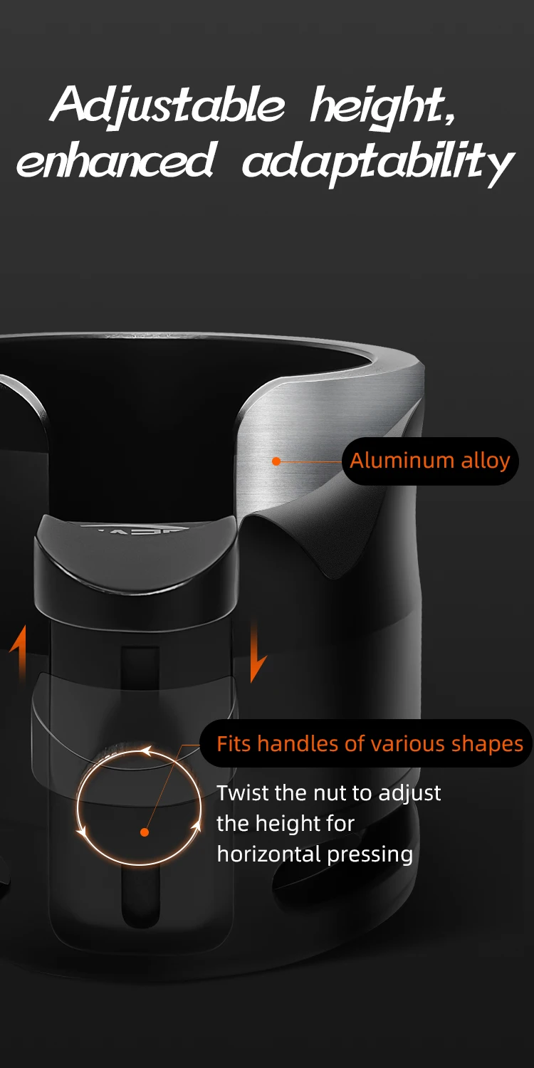 IKAPE Verstellbarer Siebträgerhalter zum Stampfen, 51/54/58 mm Espresso-Stampfstation, mit rutschfester Silikonbasis, Kaffeezubehör – Detail 7