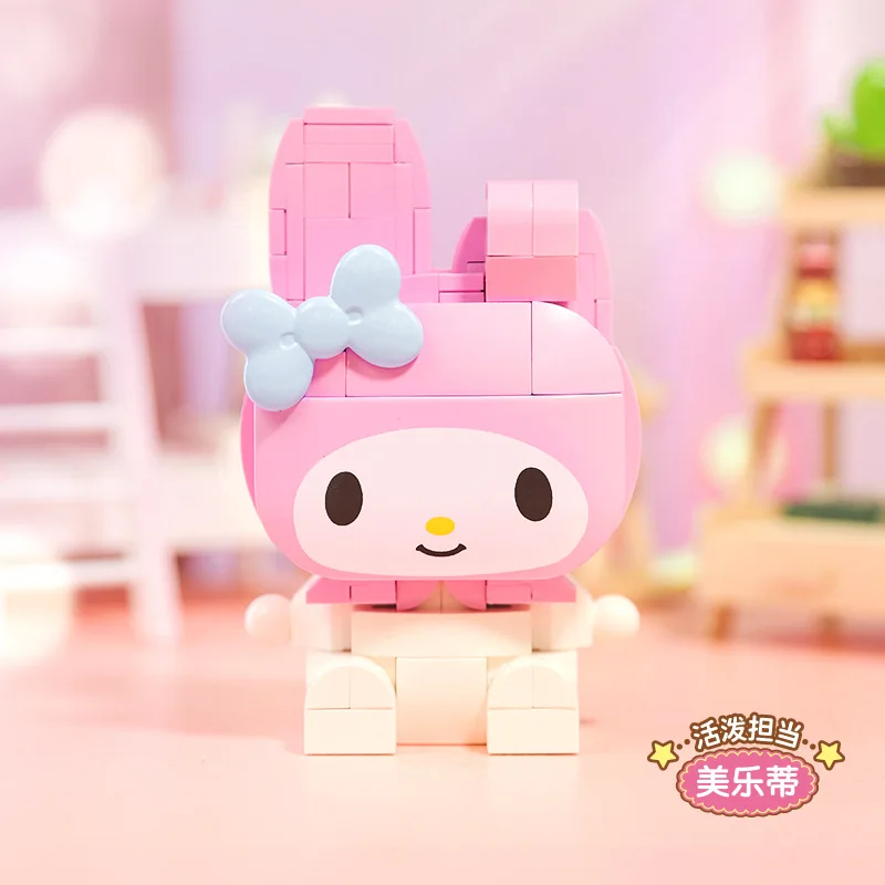 Keeppley Sanrio Hello Kitty Building Block Melody Cinnamoroll Block Girls Cat Jade Tiny Children's Educational Puzzle Toys Gift