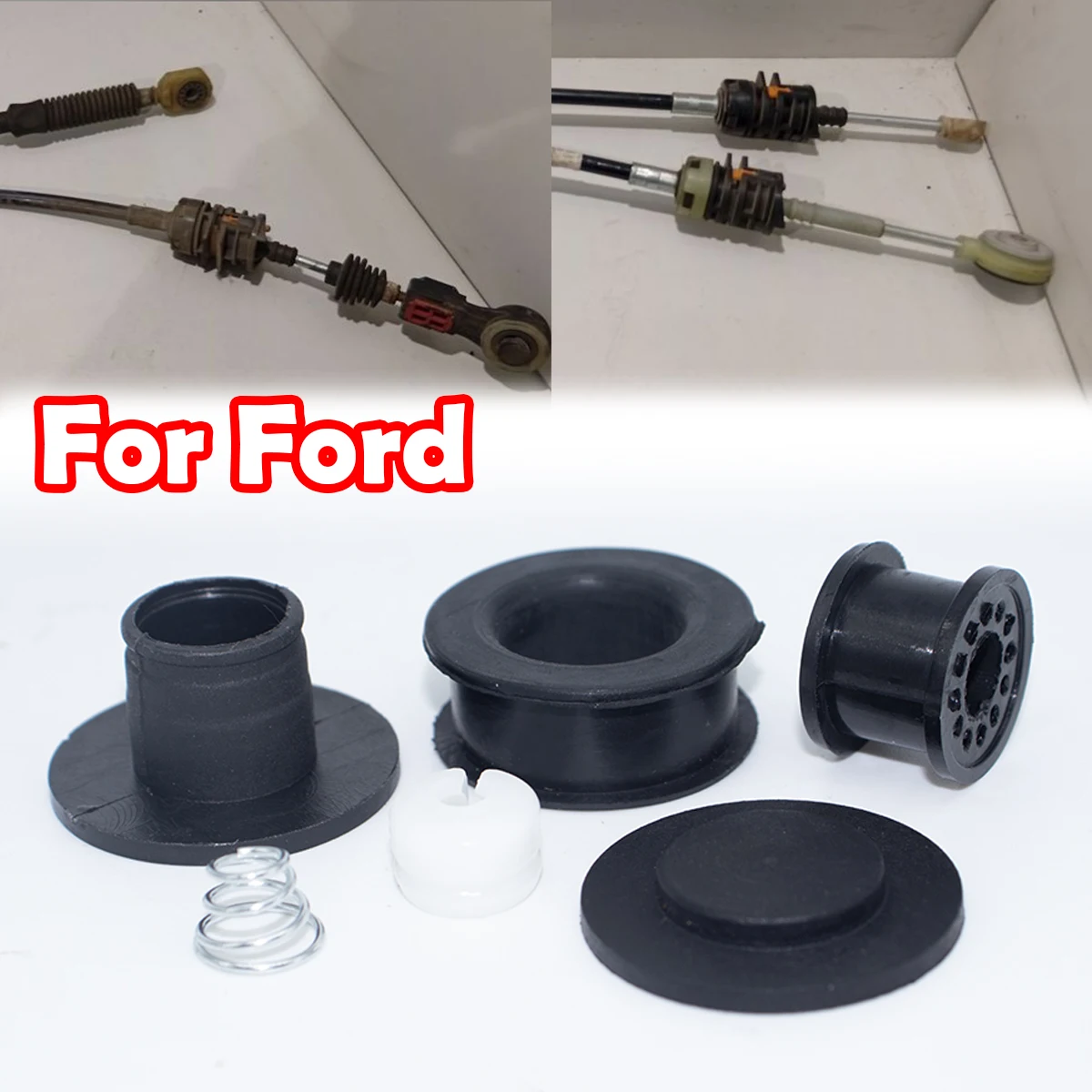 Manual Gear Linkage Repair Kit Shift Cable Bushing Rubber End Pivot Connector Clamp Collet For Ford C-Max Focus Fiesta 5 Fusion