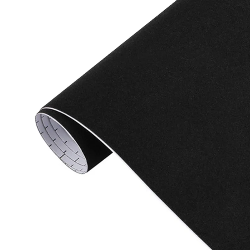 Black Suede Car Packaging Film Velvet Decorative Film Car Interior Pendant Cycling Equipment Decorative Sticker