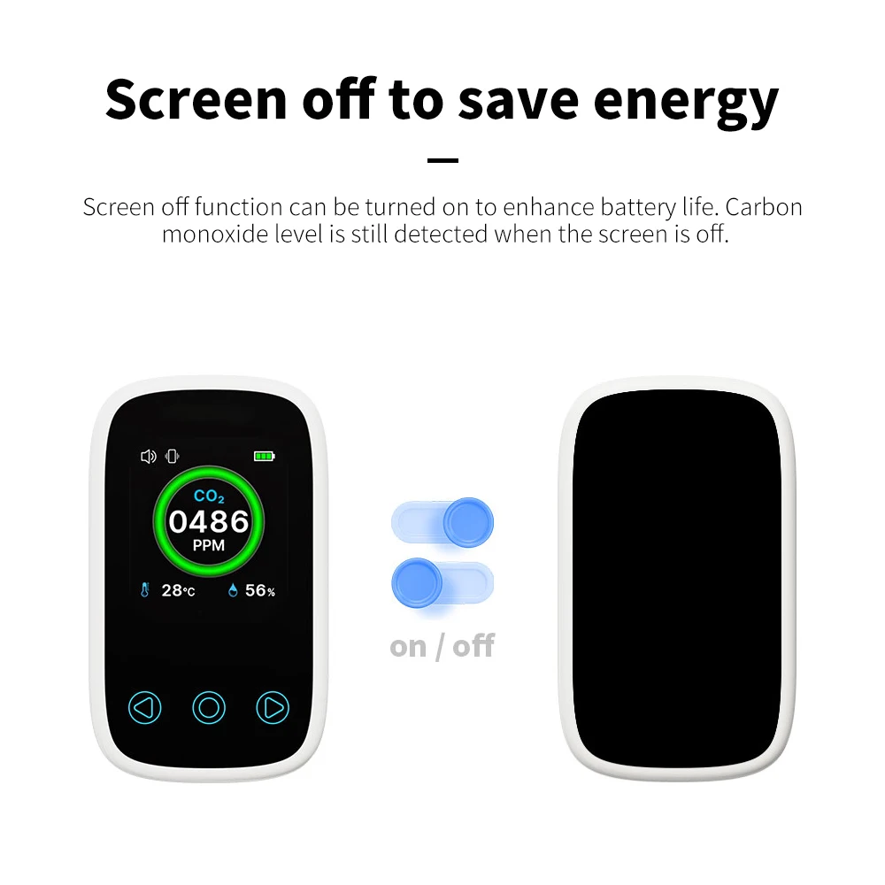 LCD Digital Carbon Dioxide Detector Mini 3 in 1 Air Quality Tester Multifunction CO2 Gas Thermometer Hygrometer NDIR Sensor