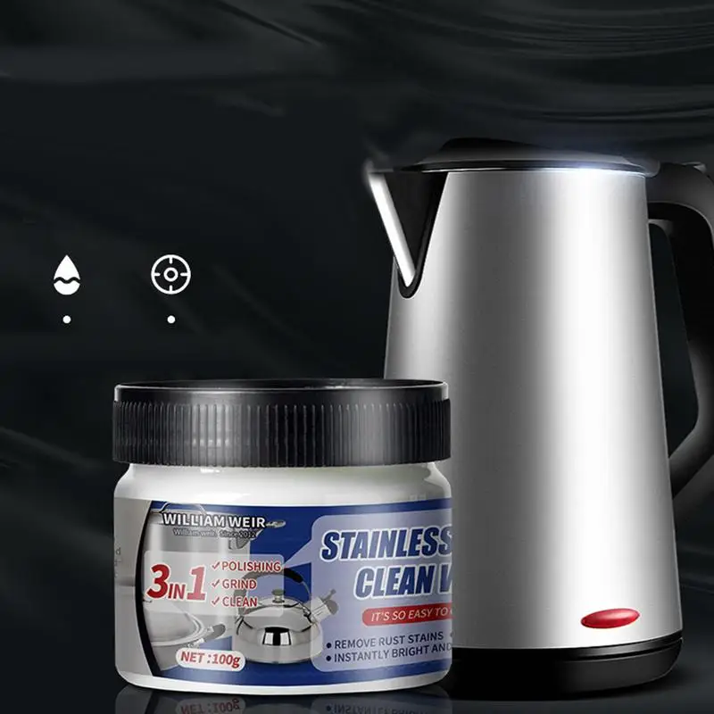 Metall Poliercreme Edelstahl Polierwachs Multifunktionaler Rostentferner Reiniger für Topfboden Poliercreme