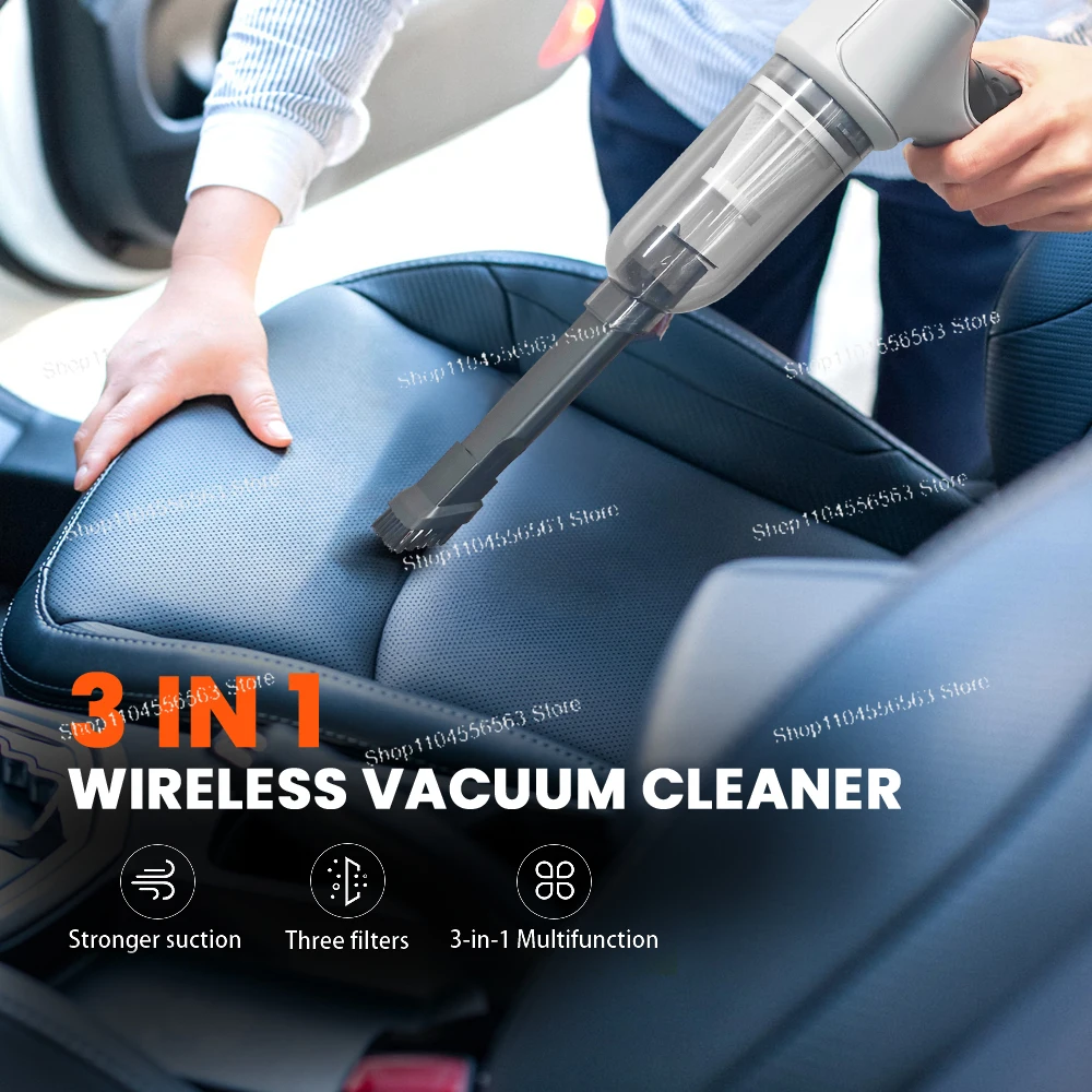 120 Watt Handheld Vacuum Cleaner, Detachable, Rechargeable, Cordless, Mini Car, Portable Household Air Purifier Gun