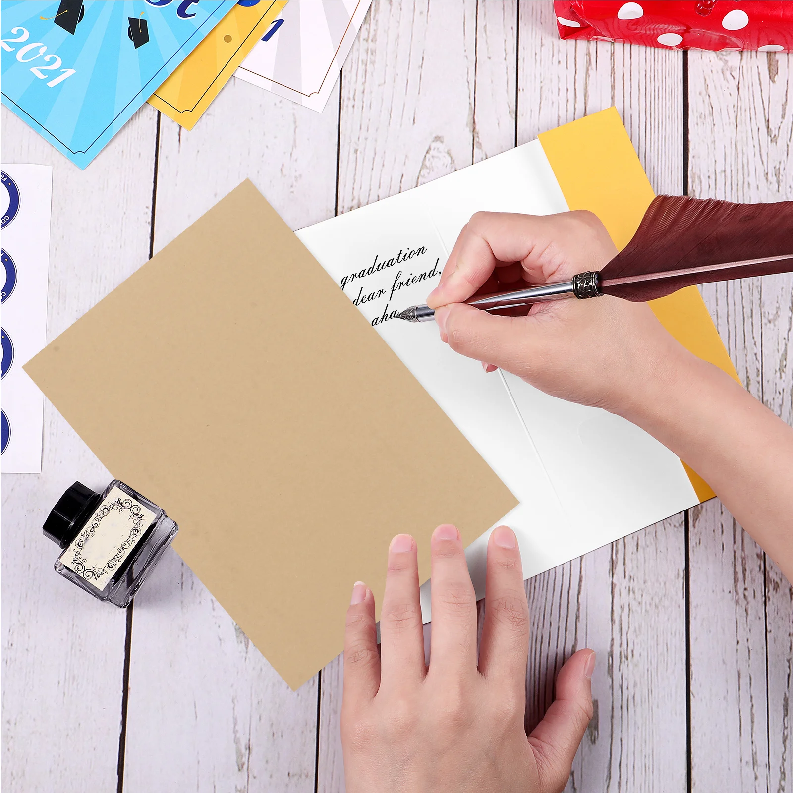 Carta kraft a4 80g marrom claro papel de escrita vintage para scrapbooking embrulho papelaria papel kraft