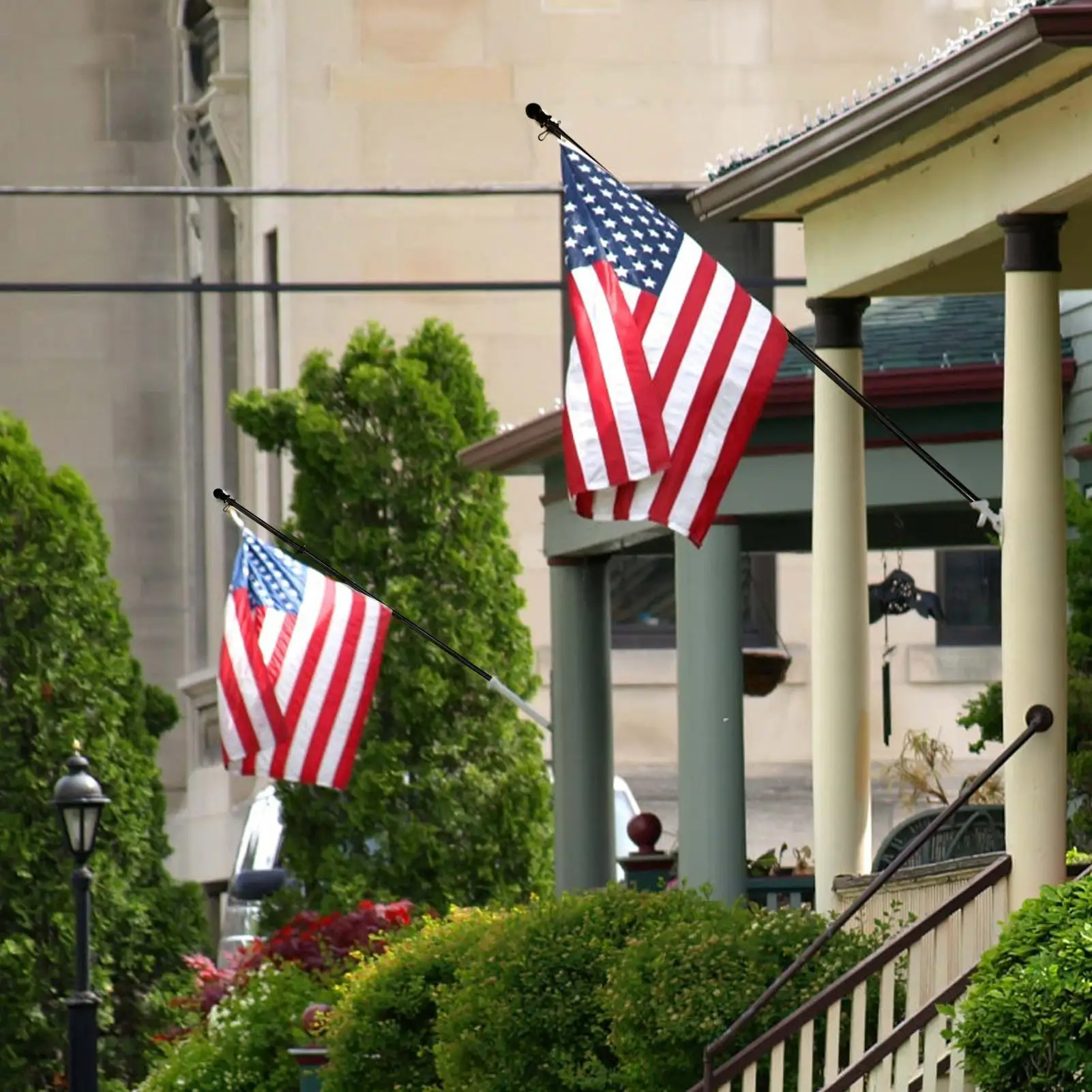 

Outdoor Flag Pole 6ft Telescopic Stainless Steel Heavy Duty Residential Flag Poles for Garden Garage Yard Patio Fence Roof Wall