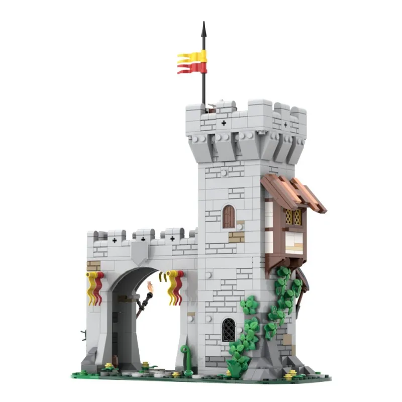 759PCS MOC Lion Knight's Modular Town Gate Building Blocks Medieval Castle Street View Architecture Model Toy Gift For Kid Adult