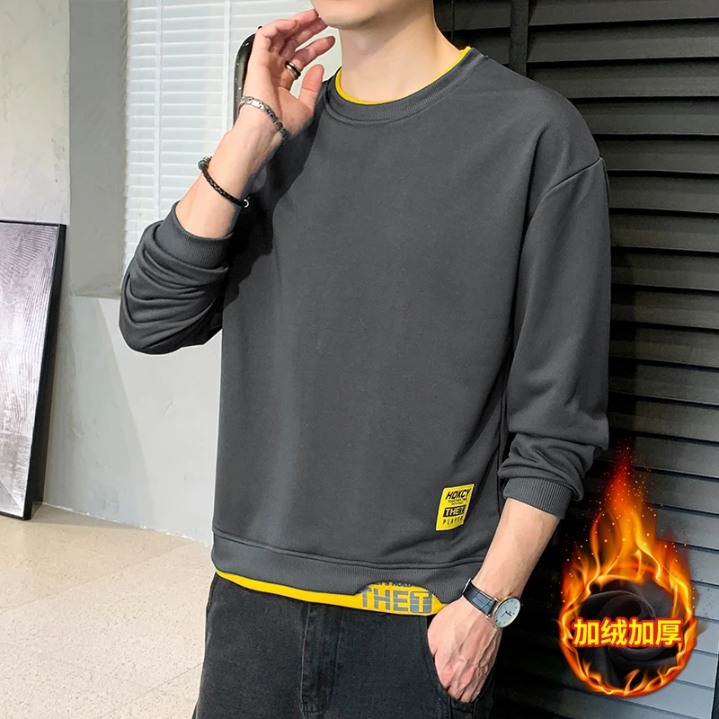 

Autumn sportswear long-sleeved sweatshirt men's coat versatile top for spring and autumn casual sweatshirt round-neck pullover