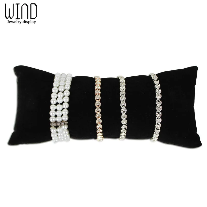 Wholesale Superior Velvet Large Bracelet Display Pillow Ankle Holder Watch Organizer Jewelry Display Stand Free Shipping