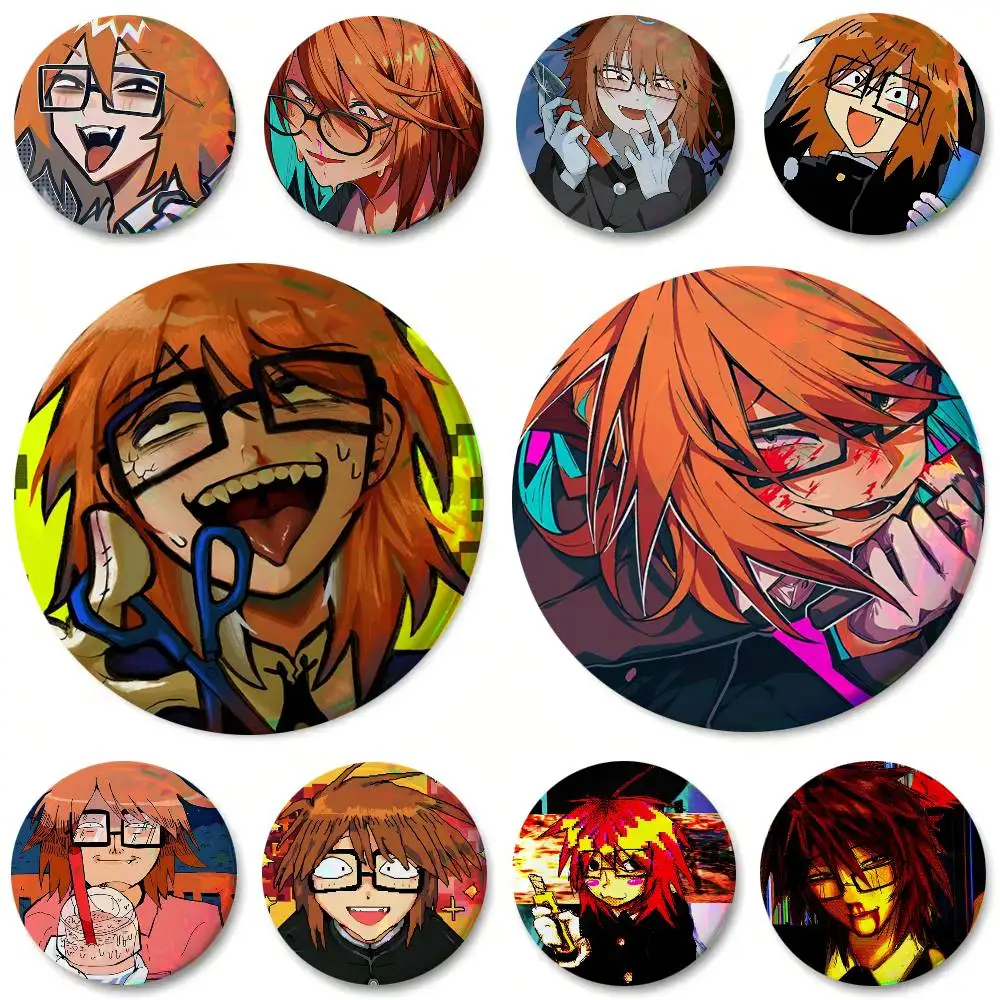 R-Rnfren Randal Round Badge Creative Brooch Clothing Backpack Accessories Lapel Pin