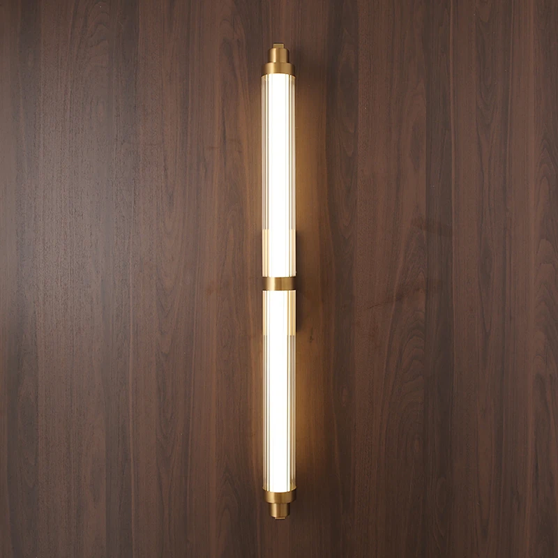 

Скандинавский минималистичный роскошный отель, коридор, длинные настенные светильники для виллы, гостиной, фоновая стена, спальня, прикроватные стеклянные настенные светильники