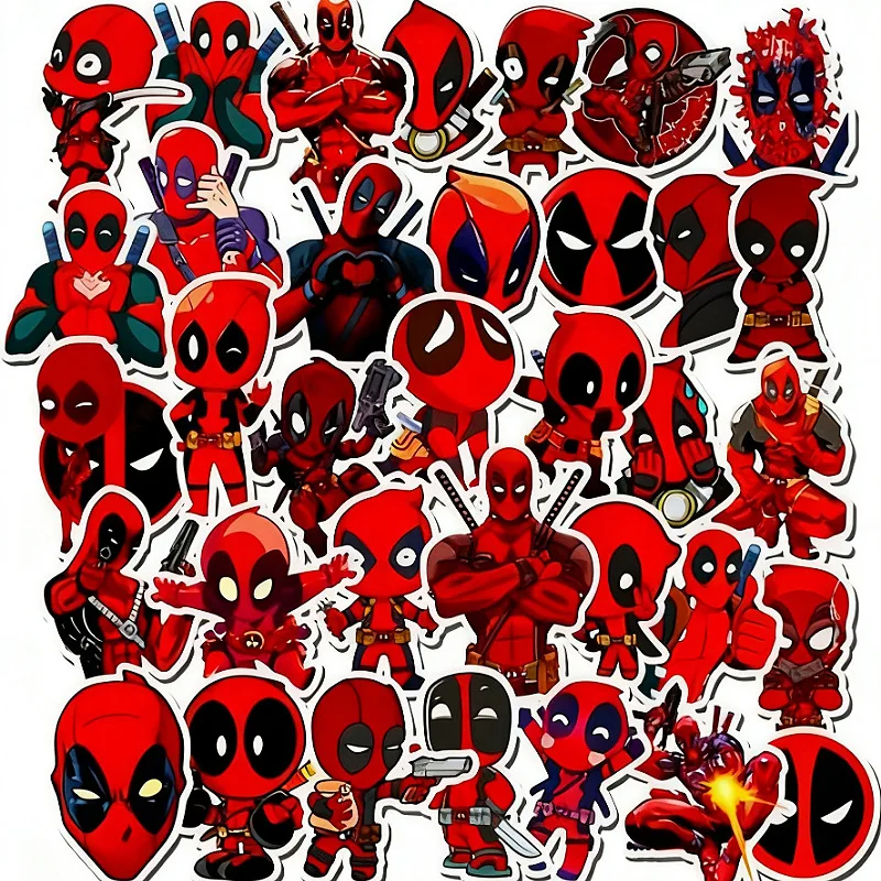 Spider-Man Marvel Avengers autocollants Iron Man Graffiti décalcomanies bricolage guitare ordinateur portable bagages planche à roulettes Graffiti décalcomanies amusant pour les jouets