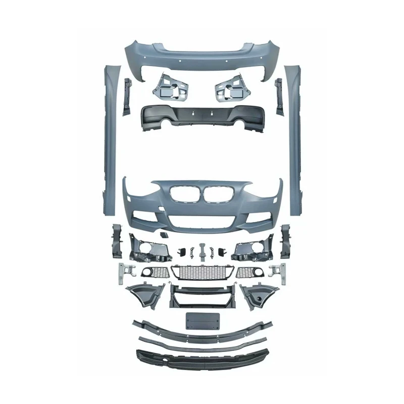 

Высококачественный комплект кузова M Tech для моделей 1 серии F20 2012-2013, новый передний и задний бампер из полипропилена