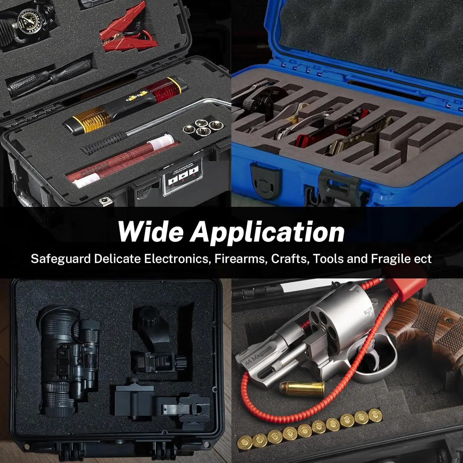 2pcs Pre-Cut Foam Insert Pick Apart Foam For Hard Case Precorted Toolbox Foam High Density Pick And Pluck Shadow Sponge