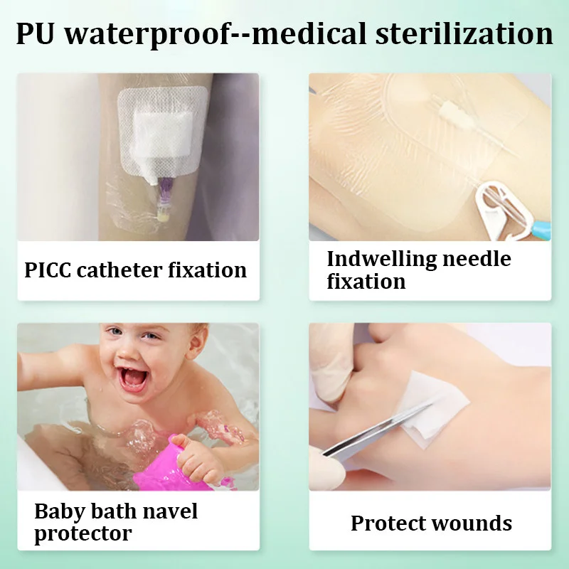 Transparent Dressing Patch for Picc Catheter Placement Sterile Dressing Patch Intravenous Catheter Fixed Patch Waterproof Patch