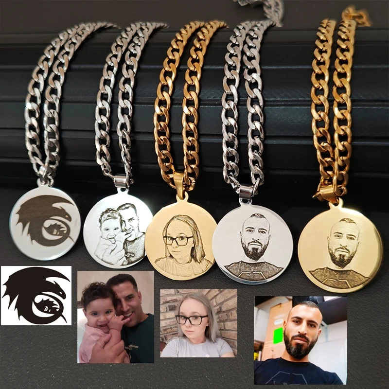 مخصص الفولاذ المقاوم للصدأ الفضة 925 قلادة مجوهرات دائرة الكوبية سلسلة رجل امرأة الأزواج شخصية طوق هدية كولير أوم