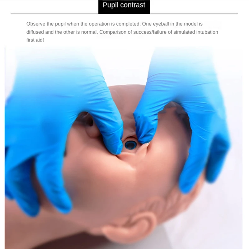 Intubation Model Teaching Model, 110V Adult Airway Management Trainer Tracheal Intubation Training Simulator(US PLUG)