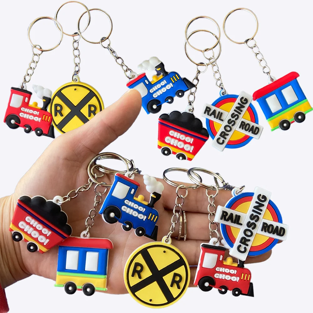 

12 Pcs Train Keychains Train Theme Party Favors Transportation Train Party Kids Train Railroad Two Two Birthday Party Supplies