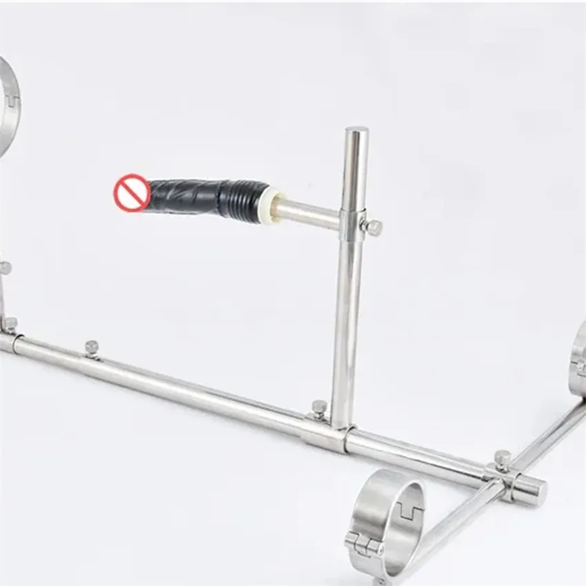 Sex Toy Screw Lock Stainless Steel Bondage Frame Dog Slaves BDSM Devices Set Handcuffs Wrist Cuffs Fetters Anklet Collar Dildo