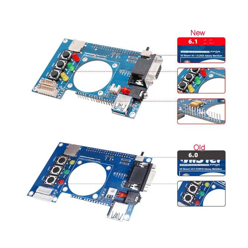 Per DE10 Nano per Mister FPGA 7 per Terasic IO HUB V2.1 32mb ventola ordinaria per Mister FPGA 128mb accessori per Set di conchiglie in metallo fai