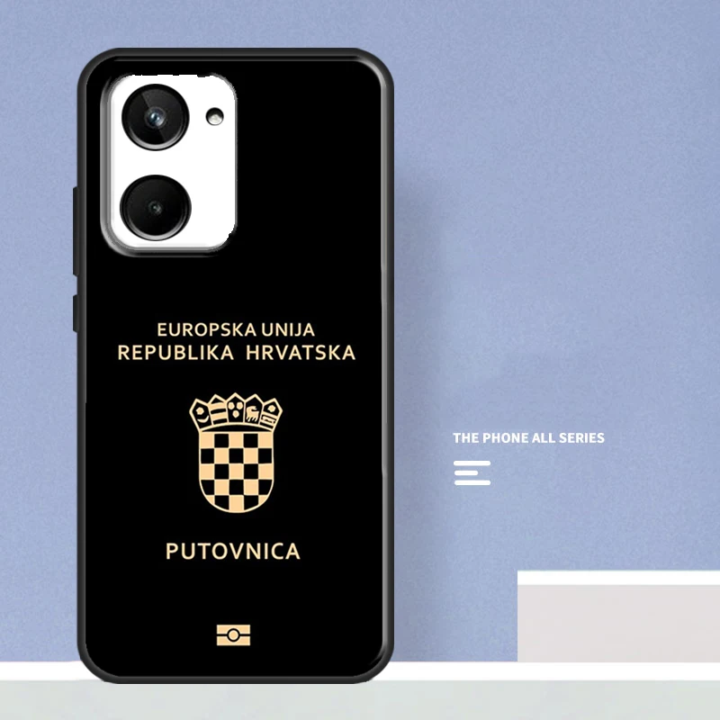 Croatia flag Art Case For Realme GT3 GT Neo 5 3 2 3T 8 9 10 Pro Plus C55 C33 C35 C31 C30 C11 C15 C25Y C21Y