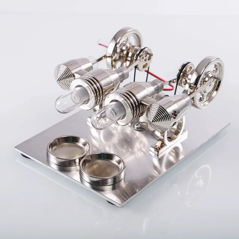 God Ice Stirling Engine Steam Engine Generator Power Science Physics Small Experimental Research Production Metal Type Model Toy