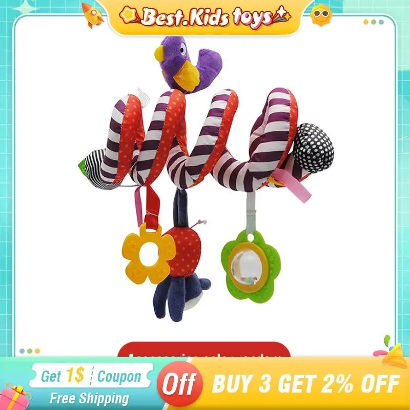 

Baby Bird Animal Crib Stroller Around Car Hanging Bell Kids Rattles Educational Toys For Newborn Activity Toddler Playing Gifts
