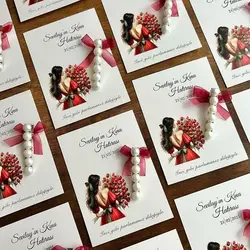 Custom Unique Henna Night Gift Card For Guest Bridesmaid Personalized Wedding Invitation Party Decor Engagement Favour Reception