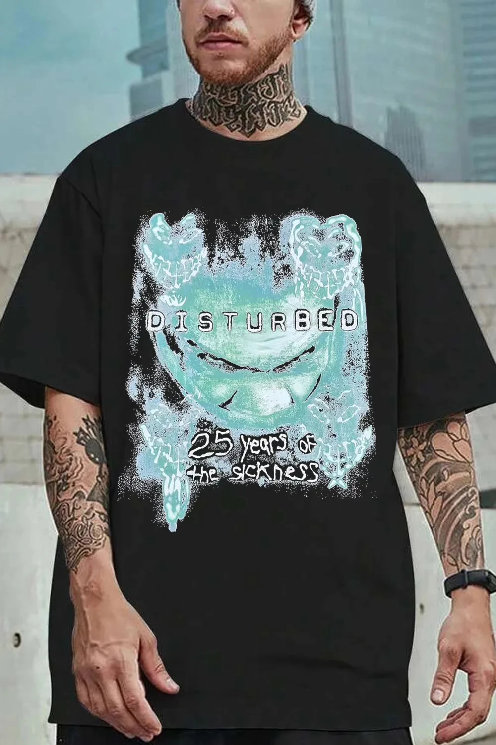 Limited 2026 Disturbed Band Printed Cotton T-shirt Men's Summer Casual Top Short Sleeve Classic Male Women Tee Unisex