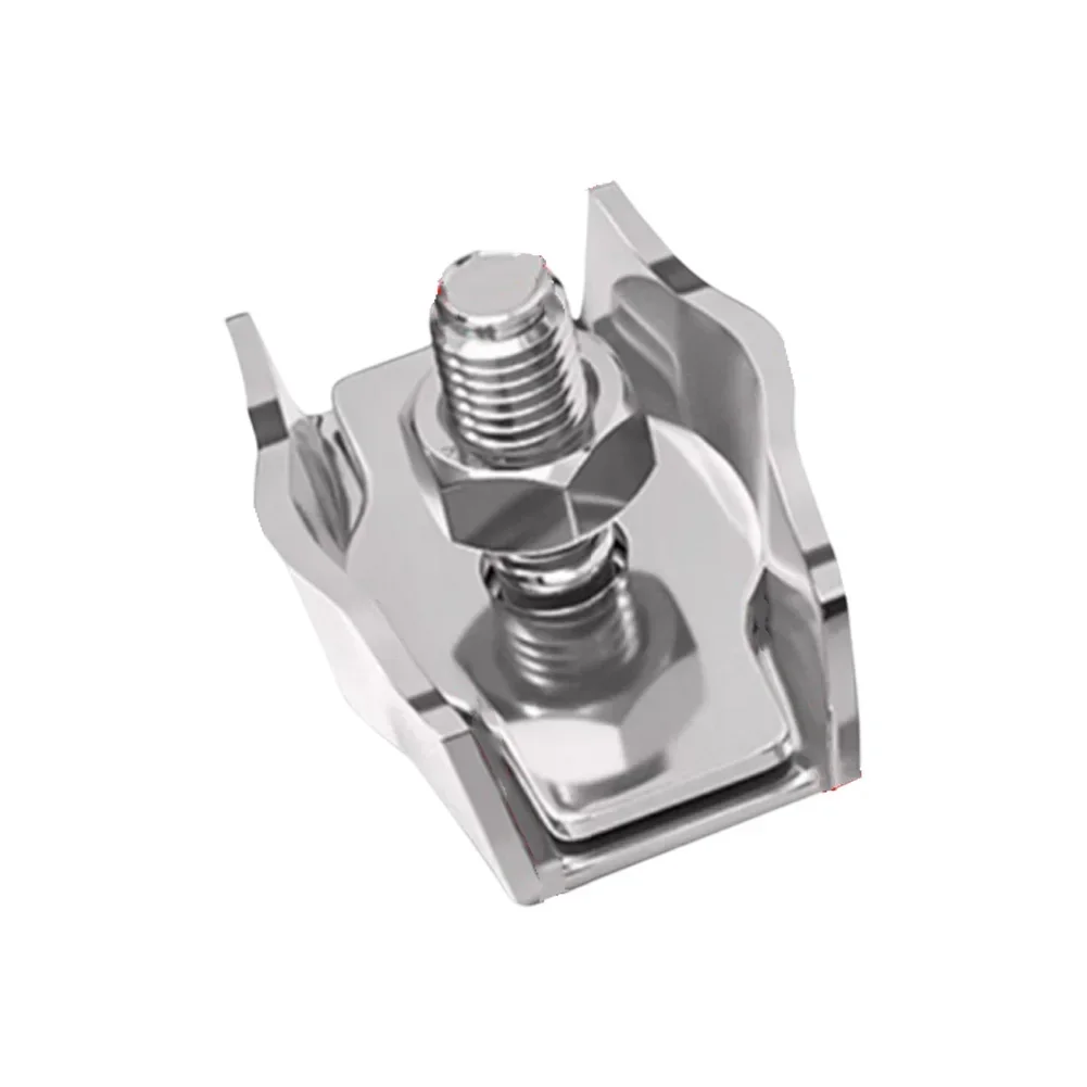 Outdoor Setups Wire Rope Connector Stainless Steel Wire Rope Clamp Brake Line Clamp 304 Stainless Steel Material M6 Size