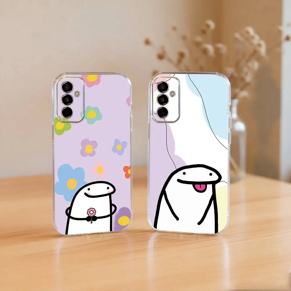 

Cute Celular Flork Funny Phone Case For SamsungA10,12,20,21S,30,31,40,50,51,52,70,71 Transparent Cover