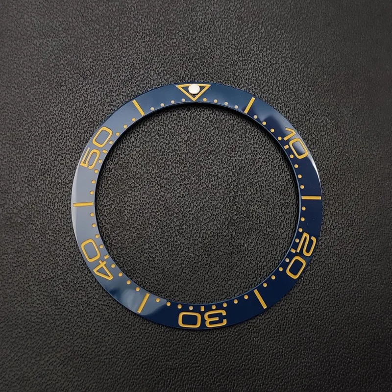 Accessori modificati per lunetta in ceramica ippocampo, sostituto dell'anello Omega, anello esterno della cassa scala 38MM