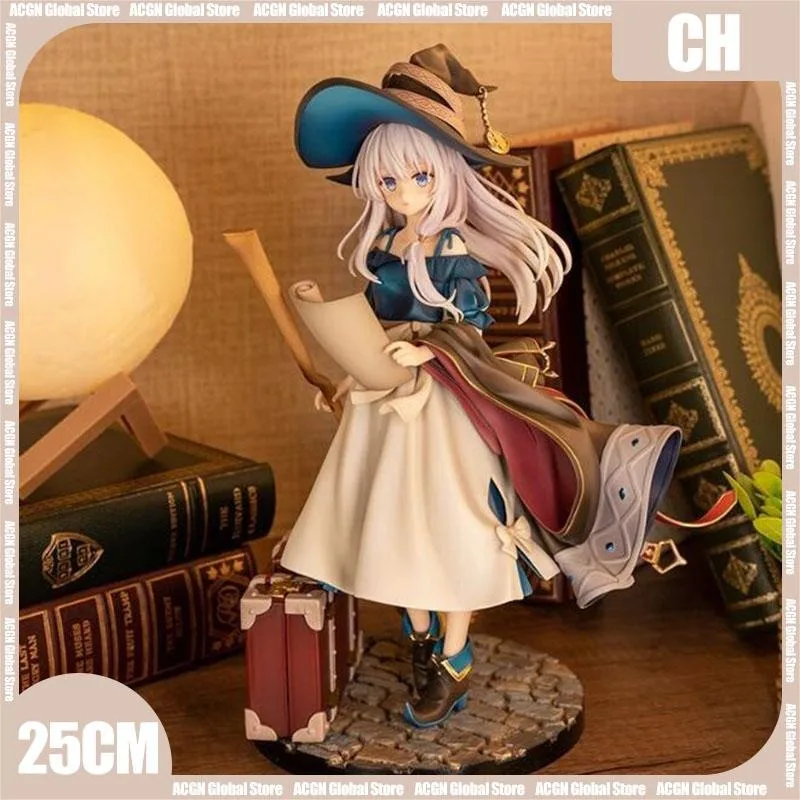 

25cm Wandering Witch: The Journey of Elaina Action Figures Anime Kawaii Girl Early Summer Blue Sky Decoration Dolls Toys Gifts