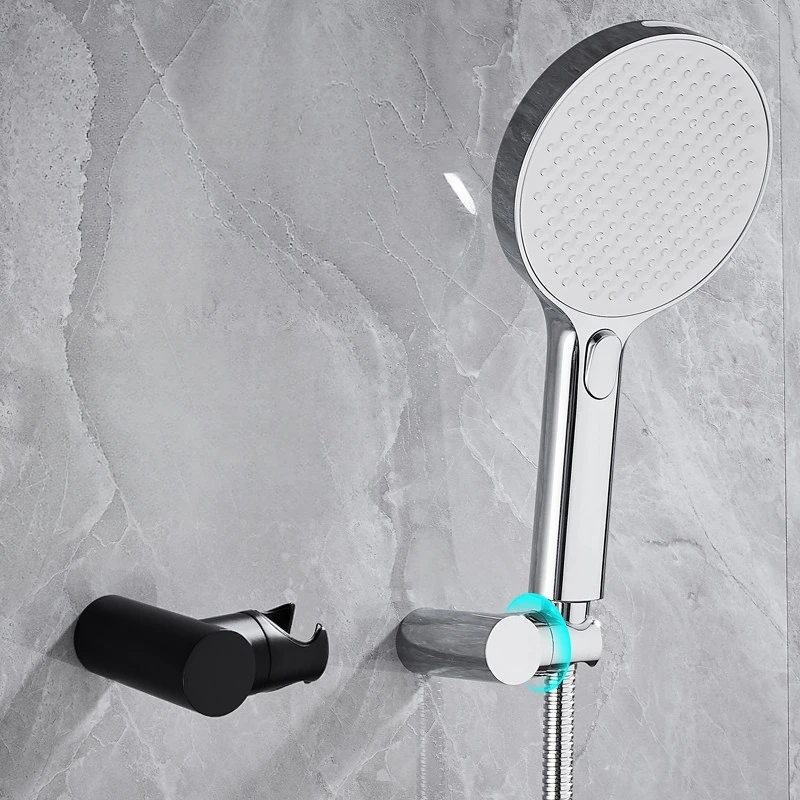 Black Round Brass Wall Mounted Bathroom Faucet Replacement Shower Stand,Wall Mount Shower Head Holder