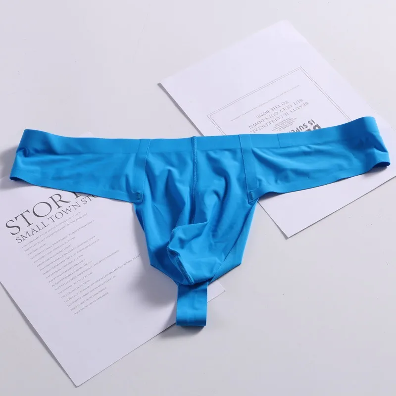 

Men's Ice Silk No Trace Low Rise Underwear Thongs