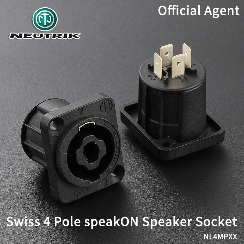 【machoring】 Neutrik 4 Pole SpeakON Locking Coupler NL4MMX Quick Lock Cable