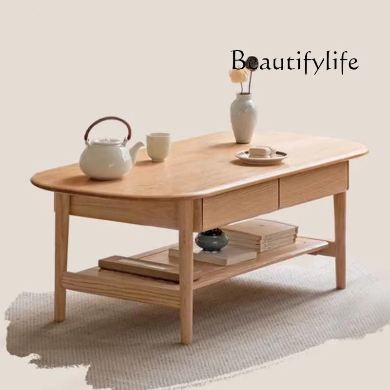 

Drawers Clear Coffee Table Tray Storage Unique Minimalist Modern Side Table Living Room Balcony Mesa Auxiliar Home Furniture