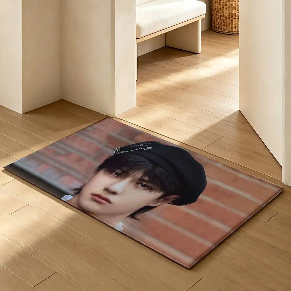 Chinese actor W-Wang Yibo  Soft Absorbent Decorative Floor Mat for Bathroom Entryway Living Room