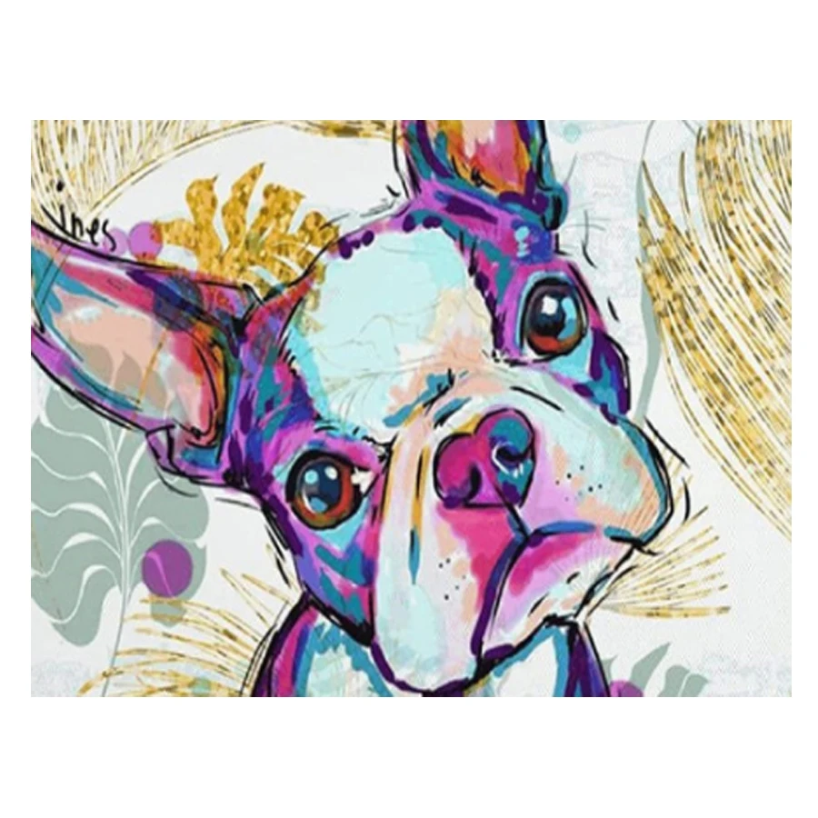 Diamond Painting Boston Terriers Cool Dog Animal Mosaic Crafts 5D DIY Diamond Embroidery Full Round Diamond Art Home Decor Gift