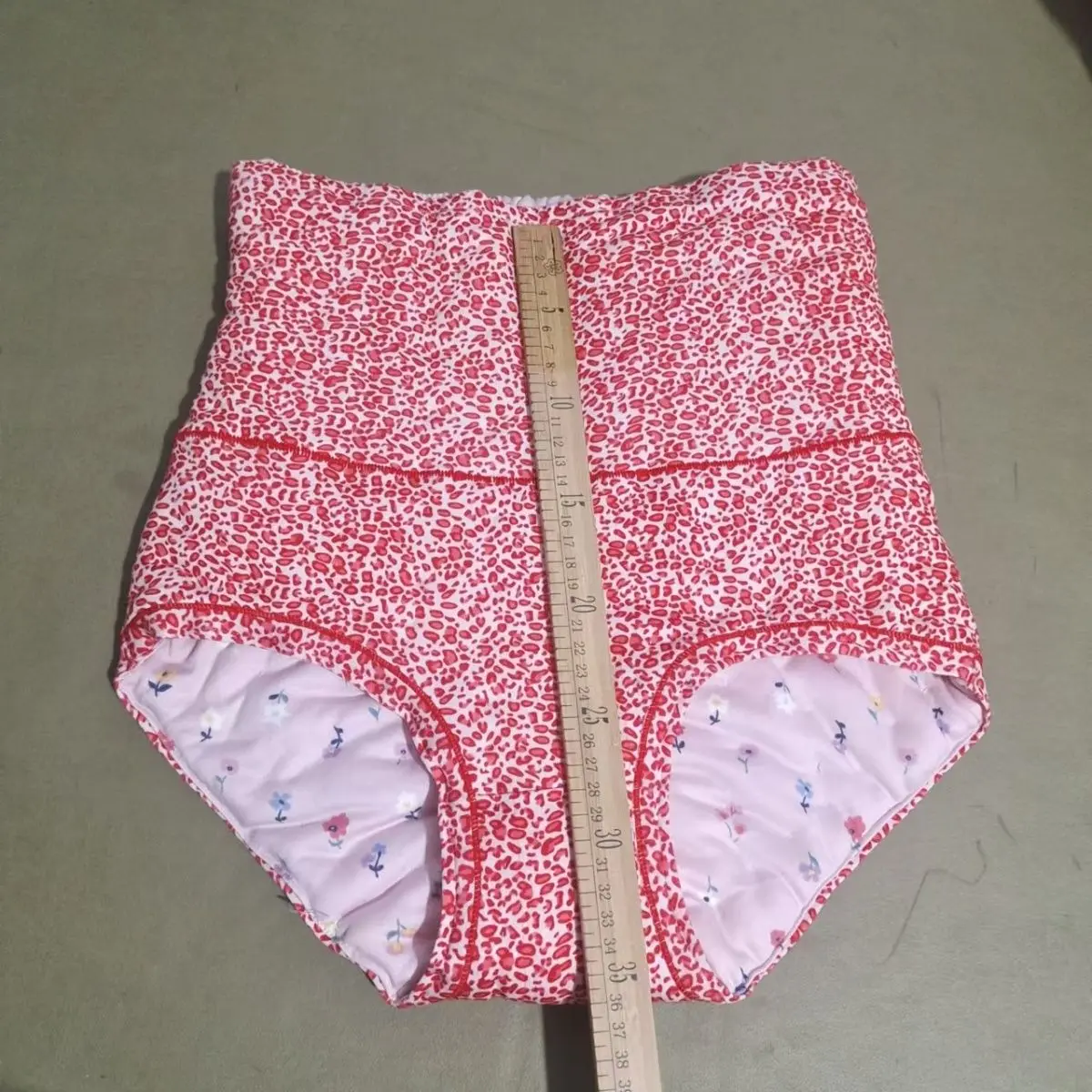 

Женское сексуальное красное нижнее белье с леопардовым принтом, хлопковые теплые трусики с высокой талией ABDL, женские трусы для взрослых на подкладке с молочными шелковыми трусиками