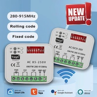 Universal 280-915MHz 433 868mhz Tuya WIFI Garage Door Remote Control Receiver AC DC 9-30V 85-250V Smart Switch Module