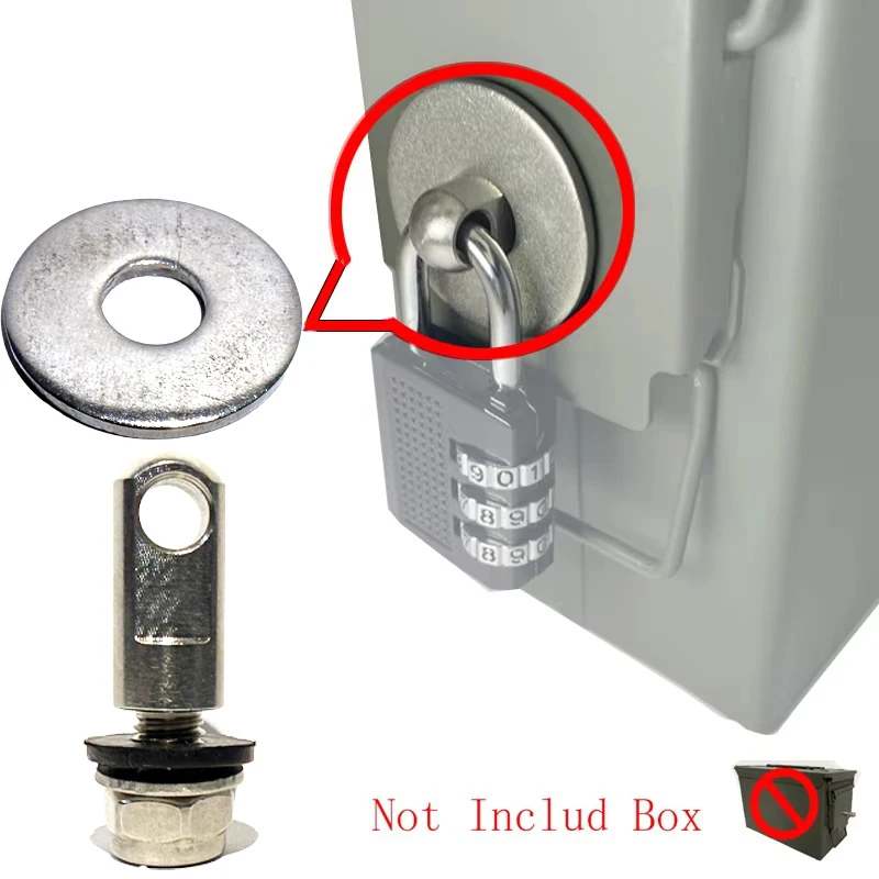 New 2026 Stainless Steel Material Ammo Can Steel Gun Lock Safe Box Hardware Kit Military Army Lockable Case Pistol Bullet No Box